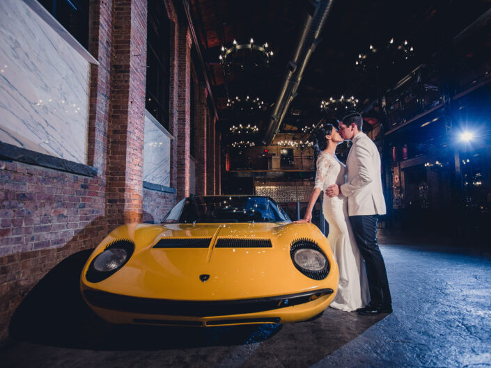 Bride Groom Wedding Portrait Lamborghini Miura