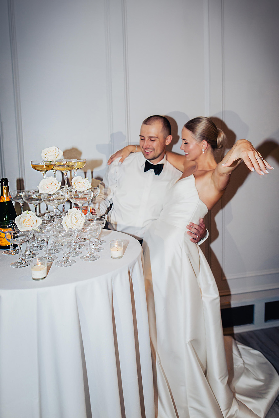 Wedding Couple Champagne Toast